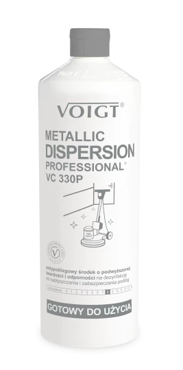 Non-slip polish and care formula with high film hardness and resistance to disinfectants - METALLIC DISPERSION PROFESSIONAL VC330P